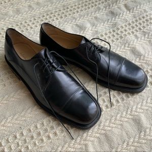 SALVATORE FERRAGAMO Black Dress Lace-up Shoes 12